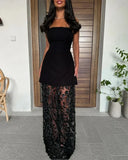 Pretty A line Strapless Black Night Dinner Evening Dresses Formal Summer Wedding Guest Dresses Wedding Guest Outfits HZ1121
