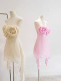Cute A Line Spaghetti Straps Pink Mini Party Dresses Short Formal Homecoming Dresses Night Chic Elegant Short Dresses Cocktail Dress 16th Birthday Outfits Tulle Hoco Dresses HZ1121