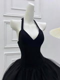 Cute Ball Gown Halter Little Black Dress Party Dresses Short Formal Homecoming Dresses Night Chic Elegant Short Dresses Cocktail Dress 16th Birthday Outfits Hoco Dresses HZ1121