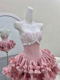 Cute Ball Gown Strapless Pink Party Dresses Short Formal Homecoming Dresses Night Chic Elegant Short Dresses Cocktail Dress 16th Birthday Outfits Hoco Dresses HZ1121
