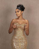 Aesthetic Sheath Sweetheart Gold Sequin Formal Tight Homecoming Dress Middle School Short 18th Birthday Outfits Graduation Dress Hoco Dresses HZ1121