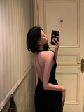 Sexy Mermaid Black Halter Backless 21st Birthday Dress Party Gown Birthday Outfits Birthday Dress Ideas For Women HZ1121