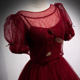 Elegant Ball Gown Spaghetti Straps Burgundy Long Prom Dresses Party Dress Summer 20th Birthday Outfits 18th Birthday Dresses For Teens HZ1121