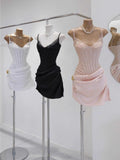 Modest Sheath Spaghetti Straps Little Black Dress Party Dresses Short Formal Homecoming Dresses Night Chic Elegant Cocktail Dresses 16th Birthday Outfits Lace Hoco Dress HZ1121
