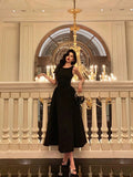 Sexy A Line Scoop Black Sleeveless Prom Dresses Party Dress Summer Birthday Outfits Birthday Dresses HZ1121