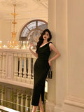 Sexy Sheath One Shoulder Black Sleeveless Prom Dresses Party Dress Summer Birthday Outfits 18th Birthday Dresses HZ1121