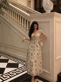 Sexy A line Square Chiffon Floral 21st Birthday Dress Party Gown Birthday Outfits Birthday Dress Ideas For Women HZ1121