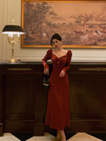 Sexy A line Long Sleeves Red 21st Birthday Dress Party Gown Birthday Outfits Birthday Dress Ideas For Women HZ1121