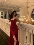 Sexy Mermaid Spaghetti Straps Red 21st Birthday Dress Party Gown Birthday Outfits Birthday Dress Ideas For Women HZ1121