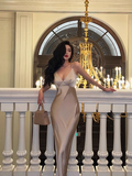 Sexy Mermaid Spaghetti Straps Champagne 18th Birthday Dress Party Gown Birthday Outfits Birthday Dress Ideas For Women HZ1121