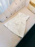 Cute A Line Strapless White Satin Formal 8th Grade Homecoming Dresses Summer Middle School Hoco Dress Homecoming Outfits HZ1121