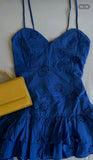 Simple A Line Spaghetti Straps Royal Blue Mini Short Formal 8th Grade Homecoming Dresses Summer Middle School Hoco Dress 18th Birthday Outfits HZ1121
