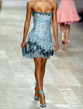 Cute A line Spaghetti Straps Blue Sequin Mini Short Formal 8th Grade Homecoming Dresses Summer Middle School Hoco Dress Homecoming Outfits 20th Birthday Outfit HZ1121