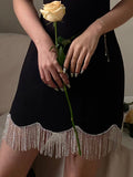 Sexy Sheath Spaghetti Straps Black Satin Mini Short Formal 8th Grade Homecoming Dresses Summer Middle School Hoco Dress Homecoming Outfits HZ1121