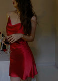 Sexy Sheath Spaghetti Straps Red Satin Mini Short Formal 8th Grade Homecoming Dresses Summer Middle School Hoco Dress Birthday Outfits HZ1121