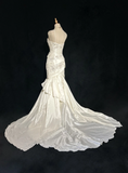 Retro Bridal Gown 1960s Mermaid Spaghetti Straps Sleeveless Lace Long White 60s Wedding Dresses Elegant Bridal Gowns HZ1121