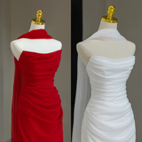Modest Bridal Gown Sheath Off The Shoulder With Short Sleeves Tulle Wedding Dresses Elegant Bridal Gowns HZ1121
