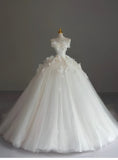 Pretty Wedding Dress Ball Gown Strapless White Long Tulle Wedding Dresses Bridal Gowns Brides Gown HZ1121