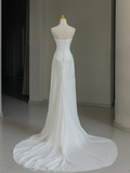 Modest Bridal Gown Sheath Off The Shoulder With Short Sleeves Tulle Wedding Dresses Elegant Bridal Gowns HZ1121