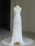 Modest Bridal Gown Sheath Off The Shoulder With Short Sleeves Tulle Wedding Dresses Elegant Bridal Gowns HZ1121