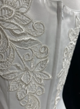 Unique Wedding Dress Ball Gown Square Neck Long White Satin 90s Wedding Dresses Vintage Bridal Gowns HZ1121