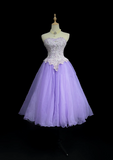 Vintage Ball Gown Sweetheart Lilac Tulle Lace Formal 8th Grade Homecoming Dresses Summer Middle School Hoco Dress 20th Birthday Outfits HZ1121