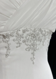Unique Wedding Dress Mermaid Spaghetti Straps White Chiffon Beads 90s Wedding Dresses Vintage Bridal Gowns HZ1121