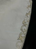 Classic Wedding Dress Ball Gown V Neck White Satin Long 70s Wedding Dresses Vintage Bride Dress Bridal Gowns HZ1121