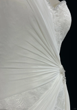 Unique Bridal Dress Mermaid One Shoulder Chiffon White Lace Wedding Dress With Beads 90s Wedding Dresses Vintage Bride Dress Bridal Gowns HZ1121