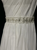 Unique Bridal Dress A line One Shoulder Chiffon White Wedding Dress With Beads 90s Wedding Dresses Vintage Bride Dress Bridal Gowns HZ1121