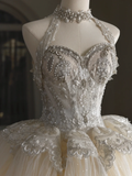 Princess Bridal Dress Ball Gown Sweetheart Tulle Beads Wedding Dress With Short Sleeves Wedding Dresses Modest Wedding Gowns HZ1121
