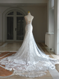 Retro Mermaid Sweetheart Sleeveless Wedding Dress With Lace Wedding Dresses Modest Wedding Gowns HZ1121
