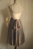 Retro A line Spaghetti Straps Gray Chiffon Mini Short Formal 8th Grade Homecoming Dresses Summer Middle School Short Prom Dress 16th Birthday Outfits HZ1121