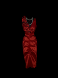 Unique Sheath V Neck Sleeveless Red Knee Length Formal 7th Grade Homecoming Dresses Middle School Prom Dress Hoco Outfits HZ1121