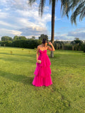 Sexy A line Sweetheart Pink Tulle Long Prom Dresses Party Dress 20th Birthday Outfits Graduation Dresses HZ1121