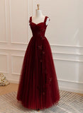 Classy Ball Gown Sweetheart Burgundy Long Formal Prom Gown Summer Wedding Guest Dress Bridal Guest Dresses Wedding Outfits For Guest HZ1121
