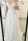 Princess Bridal Dress Mermaid Off The Shoulder Lace Wedding Dress With Short Sleeves Wedding Dresses Modest Wedding Gowns HZ1121