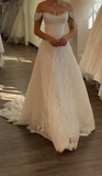 Princess Bridal Dress Mermaid Off The Shoulder Lace Wedding Dress With Short Sleeves Wedding Dresses Modest Wedding Gowns HZ1121