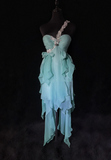 Cute A Line One Shoulder Light Blue Chiffon Layers Formal 7th Grade Homecoming Dresses Middle School Short Prom Dress Cocktail Birthday Outfits HZ1121