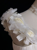 Unique Ball Gown One Shoulder White Organza Short Mini Formal 7th Grade Homecoming Dresses Middle School Short Cocktail Night Dress Hoco Outfits HZ1121