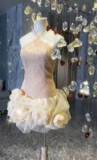 Cute Sheath Halter Sequin Blush Pink Short Mini Formal 8th Grade Homecoming Dresses Middle School Cocktail Night Dress Hoco Outfits HZ1121