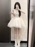 Gothic Ball Gown Spaghetti Straps Tulle Formal 8th Grade Homecoming Dresses Middle School Hoco Dress Lolita Outfits HZ1121