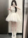 Gothic Ball Gown Spaghetti Straps Tulle Formal 8th Grade Homecoming Dresses Middle School Hoco Dress Lolita Outfits HZ1121