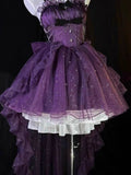 Gothic Ball Gown Spaghetti Straps Grape Short Mini Formal 8th Grade Homecoming Dresses Middle School Cocktail Dress Hoco Outfits Lolita Dress HZ1121