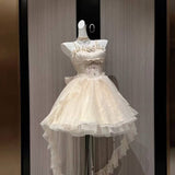 Cute French Style Ladies Fairy High Low Spaghetti Straps Tulle Gotica Formal 8th Grade Homecoming Dresses Lolita Dress Hoco Outfits Lolita Outfits HZ1121