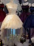 Cute French Style Ladies Fairy High Low Spaghetti Straps Tulle Gotica Formal 8th Grade Homecoming Dresses Lolita Dress Hoco Outfits Lolita Outfits HZ1121