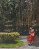 Modest Ball Gown Straps Rust Red Knee Length Formal 8th Grade Homecoming Dresses Middle School Semi Formal Hoco Dress Cocktail Outfits HZ1121