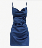 Classy Sheath Straps Blue Short Mini Formal 8th Grade Homecoming Dresses Middle School Hoco Court Dress 21st Birthday Dress Hoco Outfits HZ1121