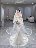 Romantic Wedding Gown Bridal Dress Mermaid Off The Shoulder Wedding Dress White Lace Wedding Dresses Modest Wedding Gowns HZ1121