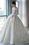 Romantic Wedding Gown Bridal Dress Ball Gown Wedding Dress White Lace Wedding Dresses Modest Wedding Gowns HZ1121